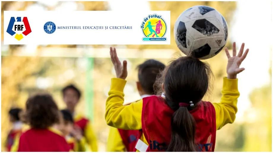 Fotbalul devine materie în școli:  ”Ora de fotbal”, introdusă în clasele primare